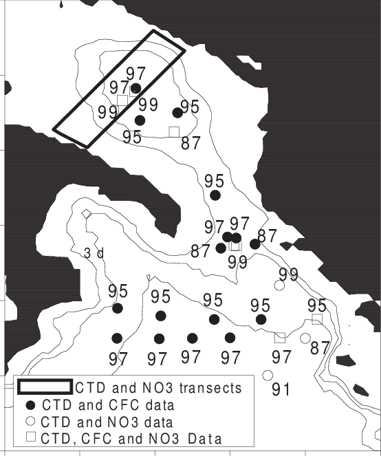 Sampling Location For Tracer Profiles And Sections - Illustration (554x663), Png Download