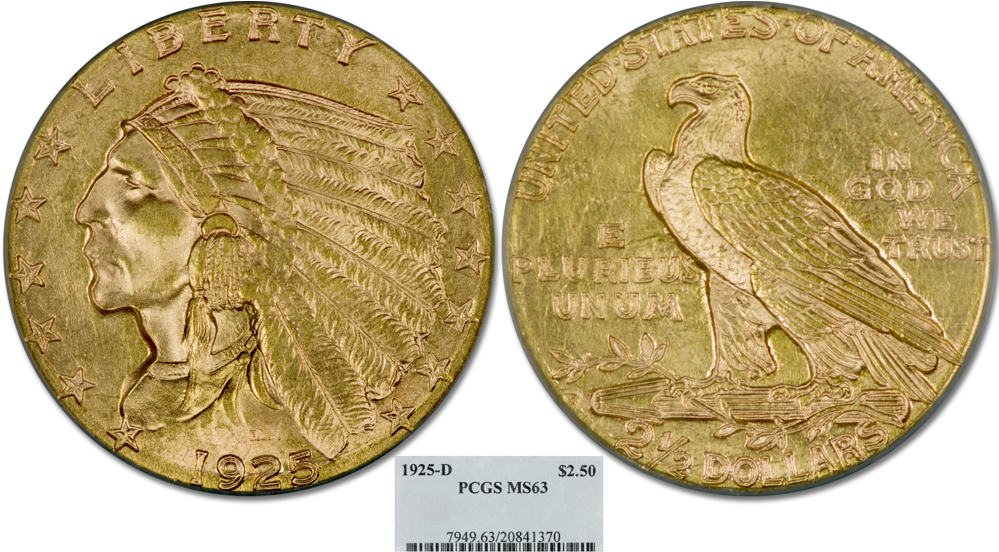 1925 D Qe Pcgs63 (1000x563), Png Download