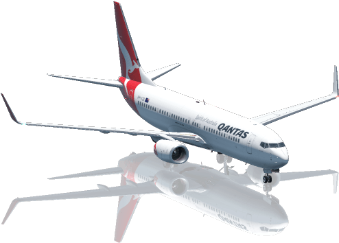 Qantas - Boeing 737 Next Generation (800x450), Png Download