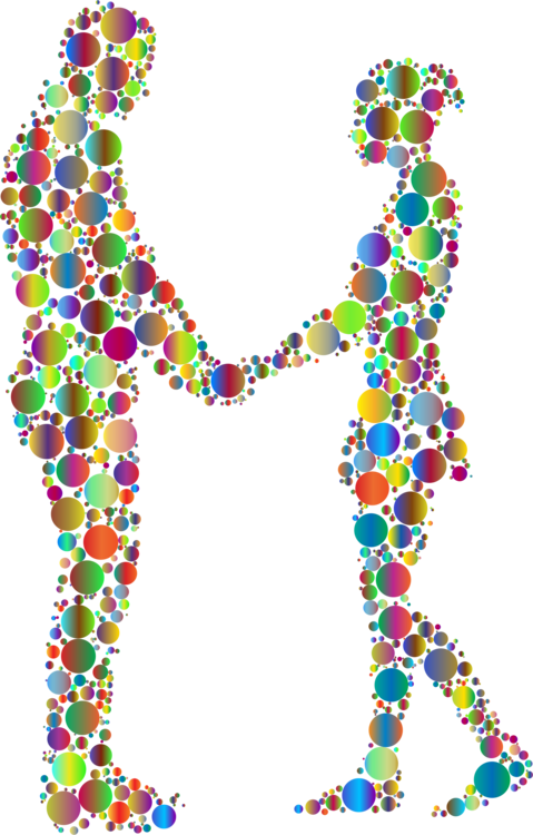 Vector Library Stock Clipart Couple In Love - Abstract Colorful Man Woman (479x750), Png Download