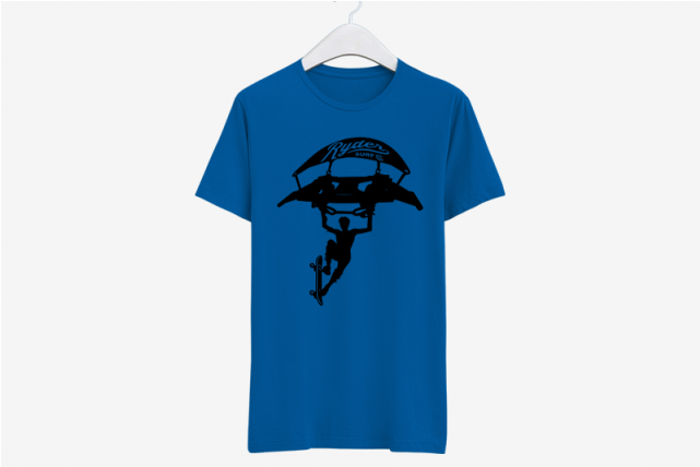 Ryder Surf Co Parachute Tee Blue - Active Shirt (640x640), Png Download