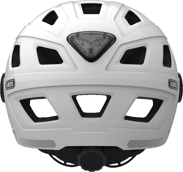 Hyban Smoke Visor Cream White Back View - Abus Hyban+ Casual Helmet (640x601), Png Download