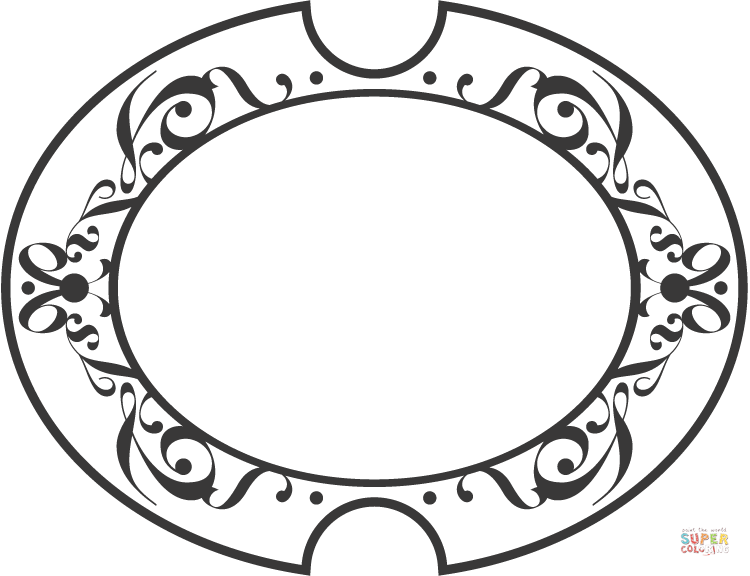 Click The Swirls Ornament Coloring Pages To - Circle (750x576), Png Download