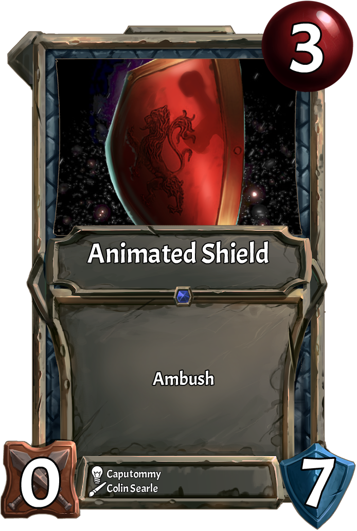 [card] Animated Shield - Collective Community Card Game (700x1041), Png Download