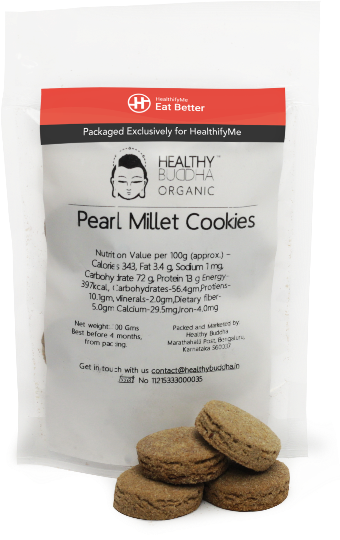 Pearl Millet Cookies, Pack Of 2 - Sandwich Cookies (2048x2048), Png Download