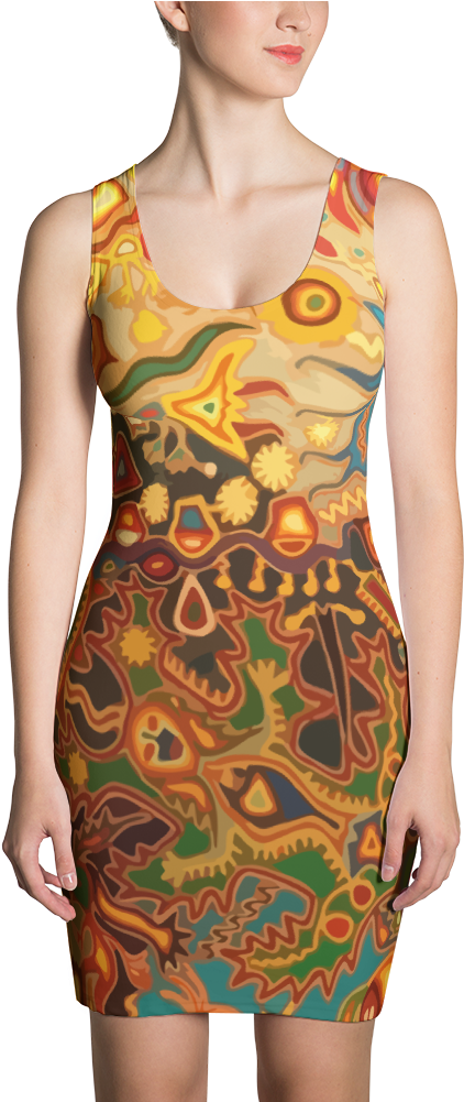 Psychedelic Indian Women's Dress - Printful Dress (1000x1000), Png Download