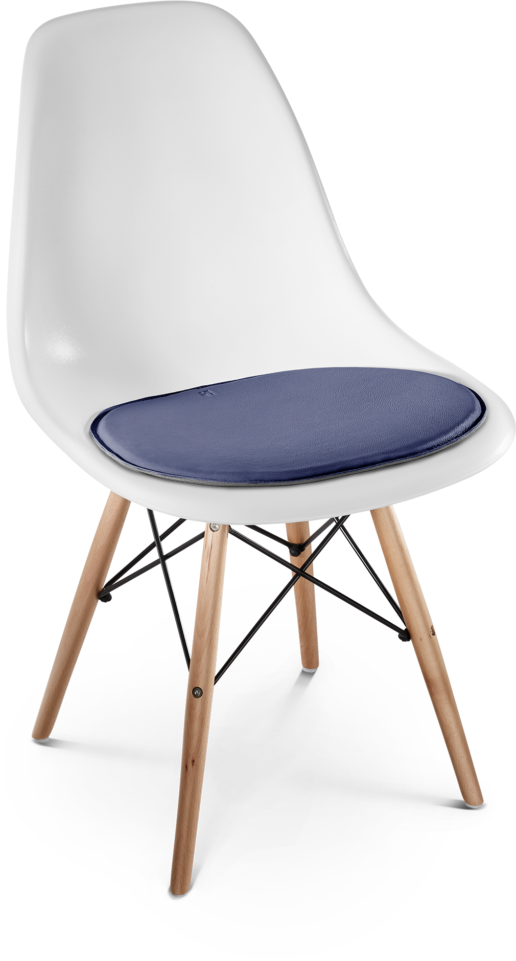 Sitzkissen Aus Echtleder Auf Eames Side Chair Stuhl - Chair (1600x2200), Png Download