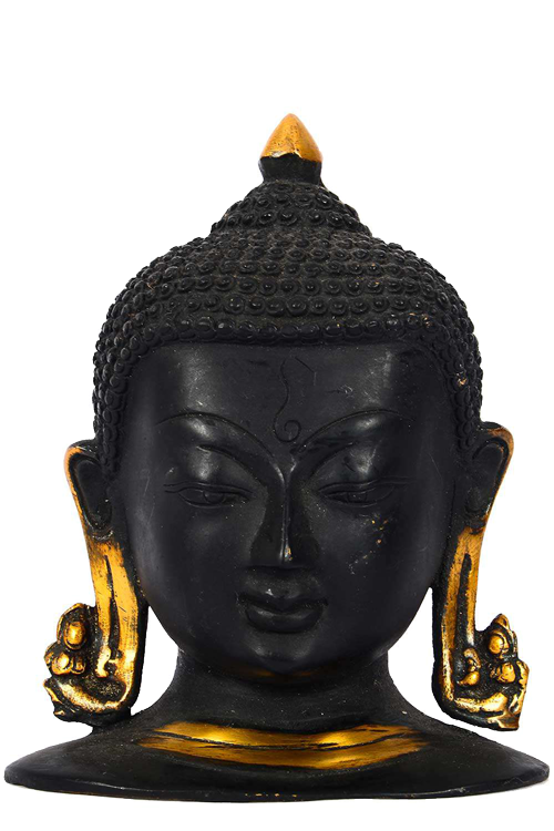 Black Buddha Face Decorative Piece Hk Bsdd 019 In Inch - Gautama Buddha (500x750), Png Download