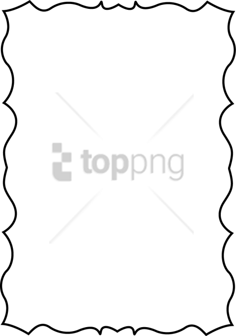 Free Png Download Border Line Design Png Png Images - Squiggle Border (480x684), Png Download