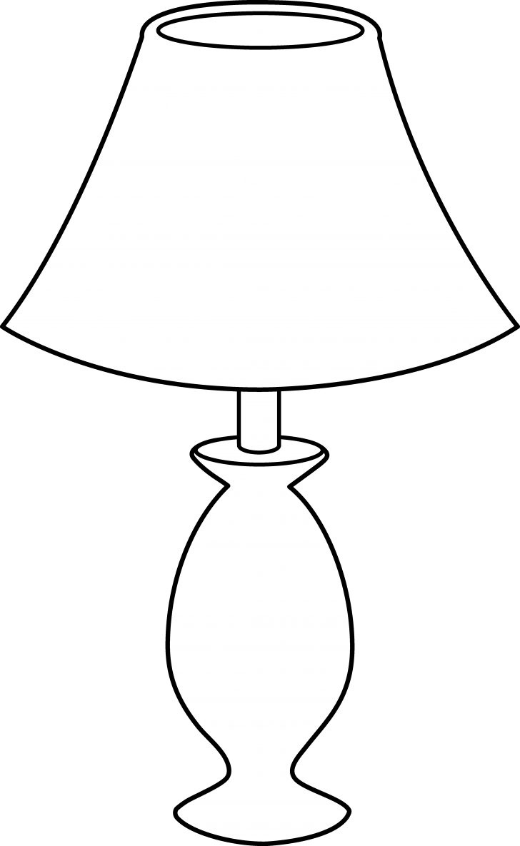 Lamp Clipart Table Pencil And In Color Lamps At Lowes - Table Lamp Pencil Drawing (728x1185), Png Download