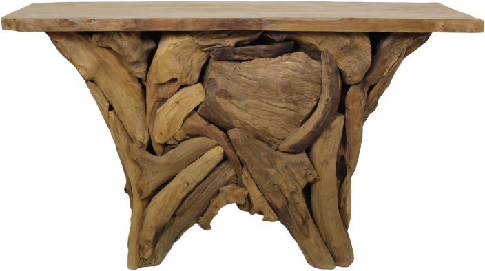 Console Table Root Temple- Natural - End Table (800x533), Png Download