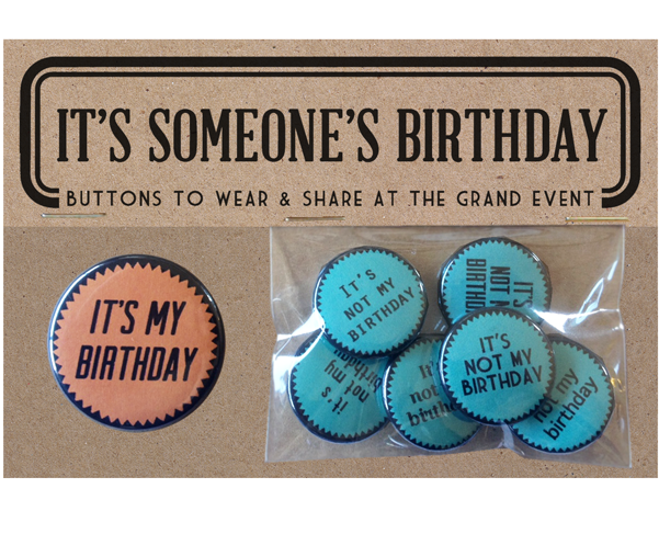 Birthday Button Pack - Label (600x600), Png Download