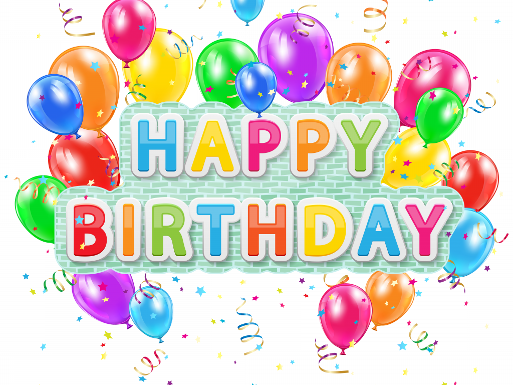 Download Happy Birthday Clipart For Her - Background Happy Birthday Png (1024x768), Png Download