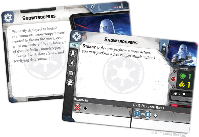 Swl11 A2 Unit-card Fan2 - Star Wars Legion Snowtrooper Card (700x482), Png Download