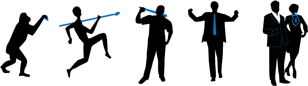 Evolution - Silhouette (1191x842), Png Download