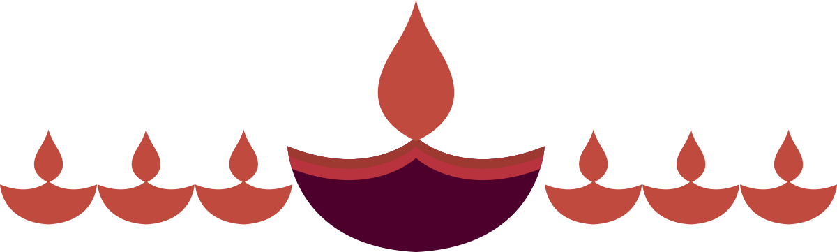 Diwali Oil Lamp (1200x361), Png Download