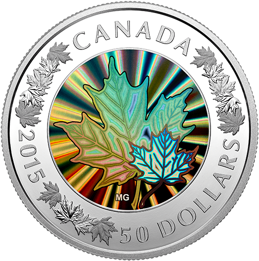 Fine Silver Hologram Coin - Holographic Canadian Mint (570x570), Png Download