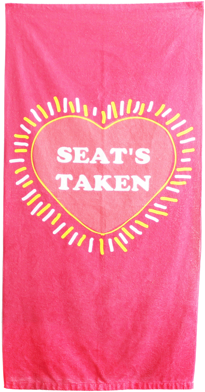 Seats Taken Beach Towel - Carmine (1280x1280), Png Download