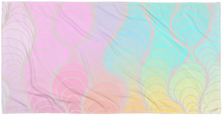 Image Of Mermaid Beach Towel - Motif (1000x1000), Png Download