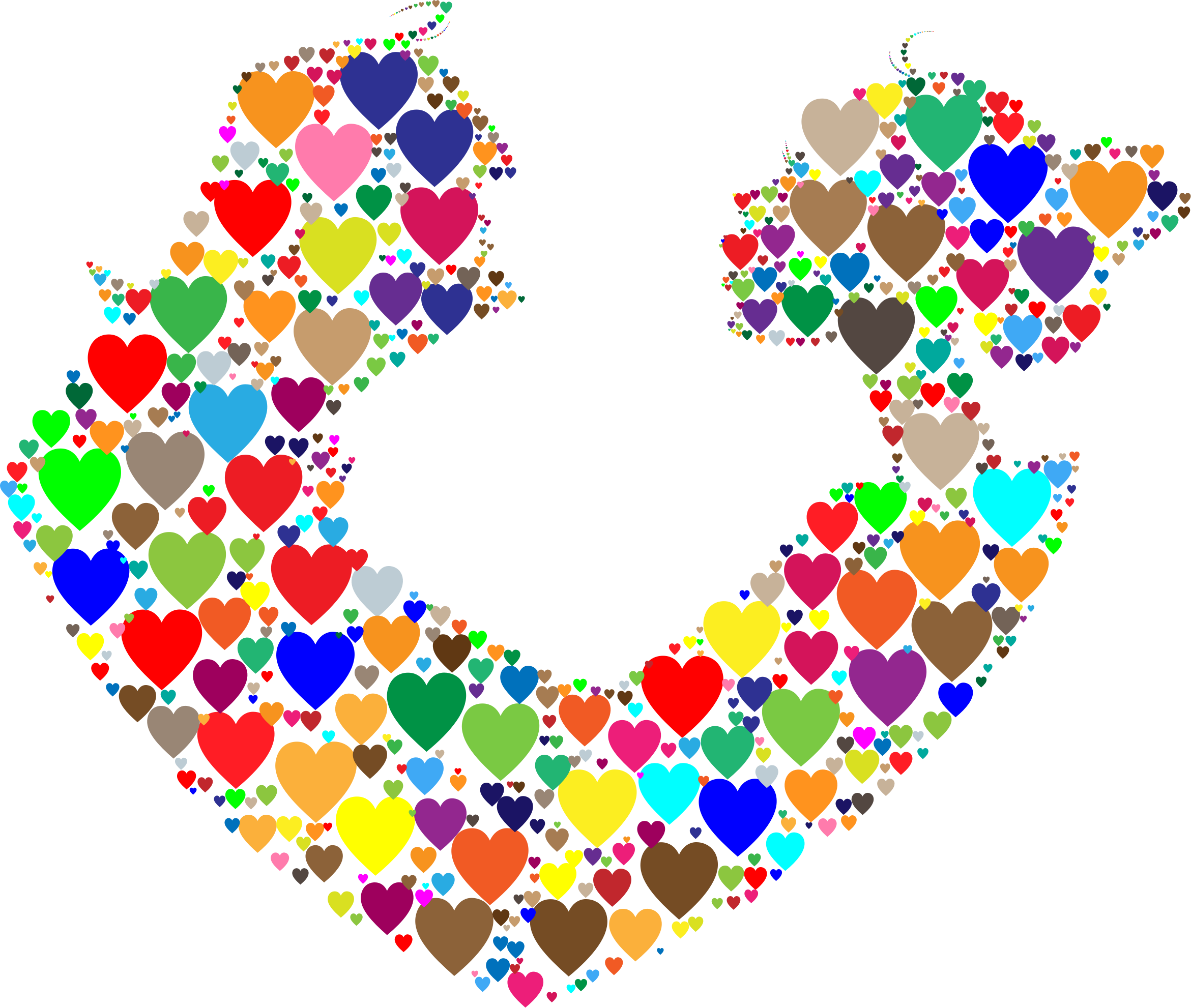 This Free Icons Png Design Of Colorful Couple Silhouette (2341x1982), Png Download