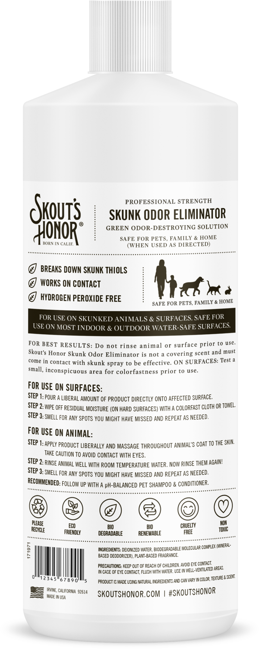 Skunk Odor Eliminator - Hair Care (1400x2442), Png Download