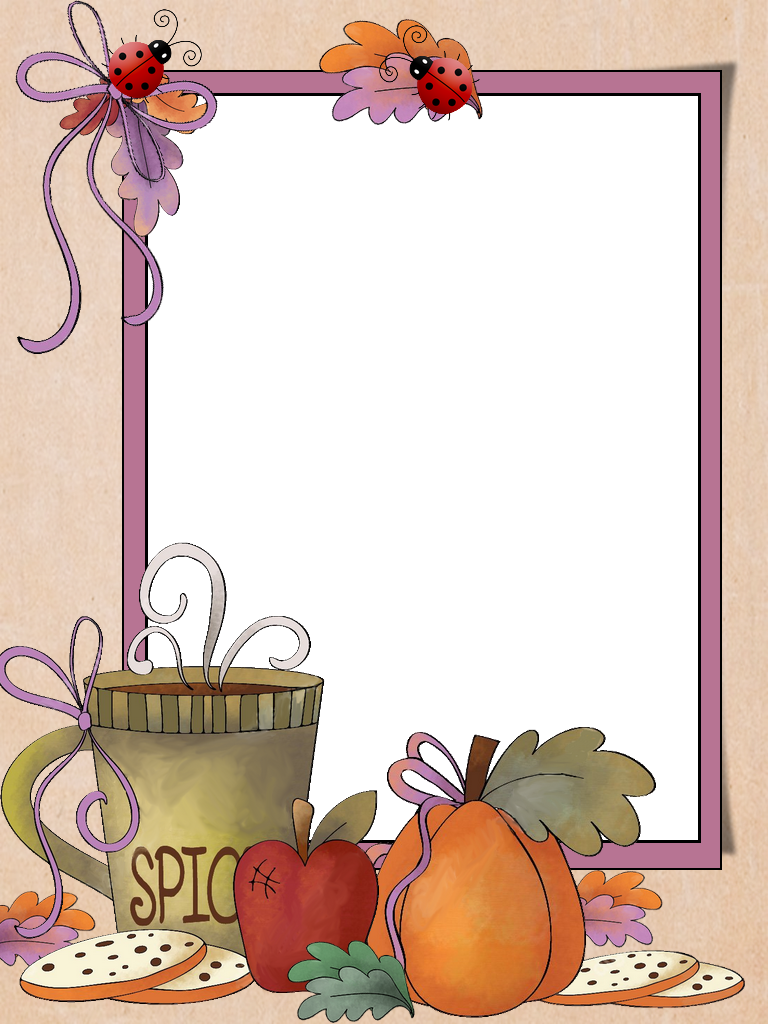 Stationery, Autumn, Frames, Stationeries, Fall Season, - Cartoon (768x1024), Png Download