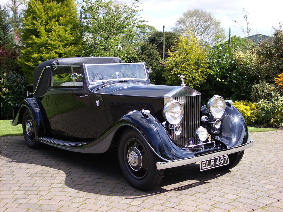 Rolls Royce 25/30hp Owen Sedanca Coupé 1937 Gun 31 - Antique Car (1857x698), Png Download