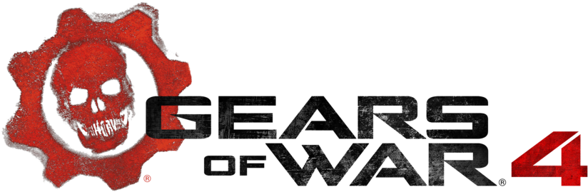 Gears Of War 4, Gears Of War, Xbox One, Red, Text Png - Gear Of War Hd Png (1000x433), Png Download