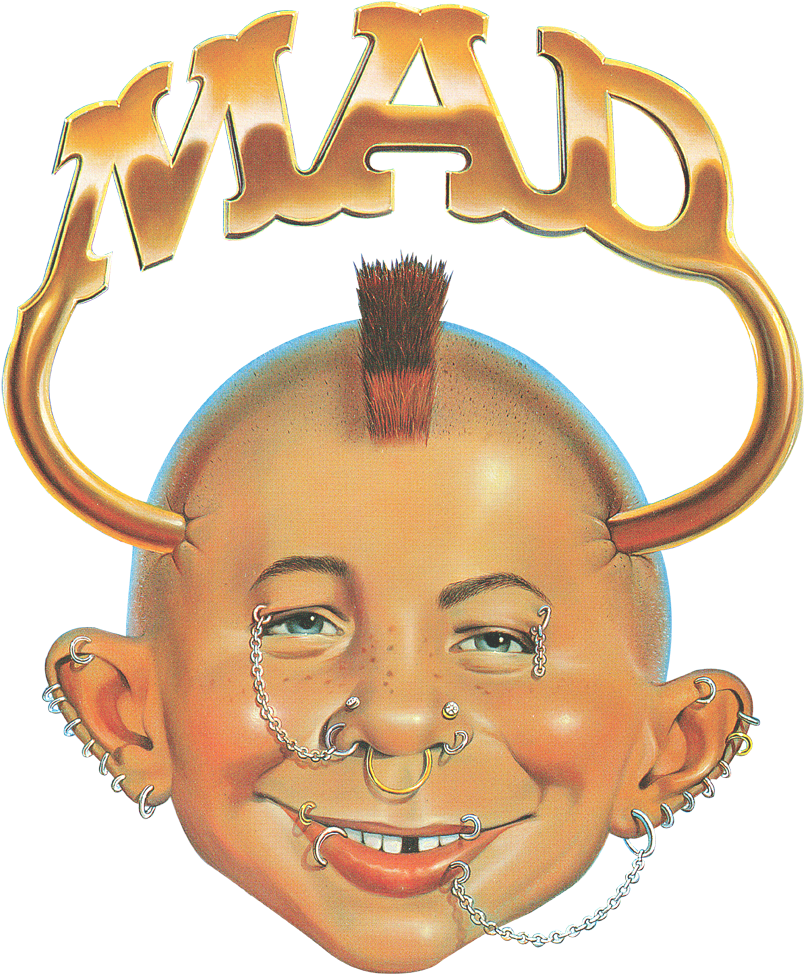 Mad Magazine Punk Kid's T-shirt - Alfred E Neuman Punk (864x1043), Png Download
