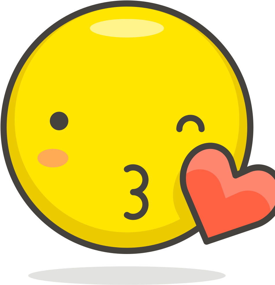 014 Face Blowing A Kiss - Kiss Icon (1024x1024), Png Download
