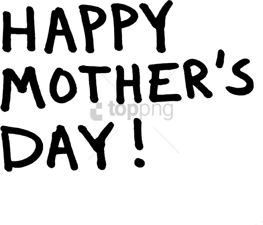 Free Png Download Mother's Dayblack Line - Calligraphy (850x729), Png Download
