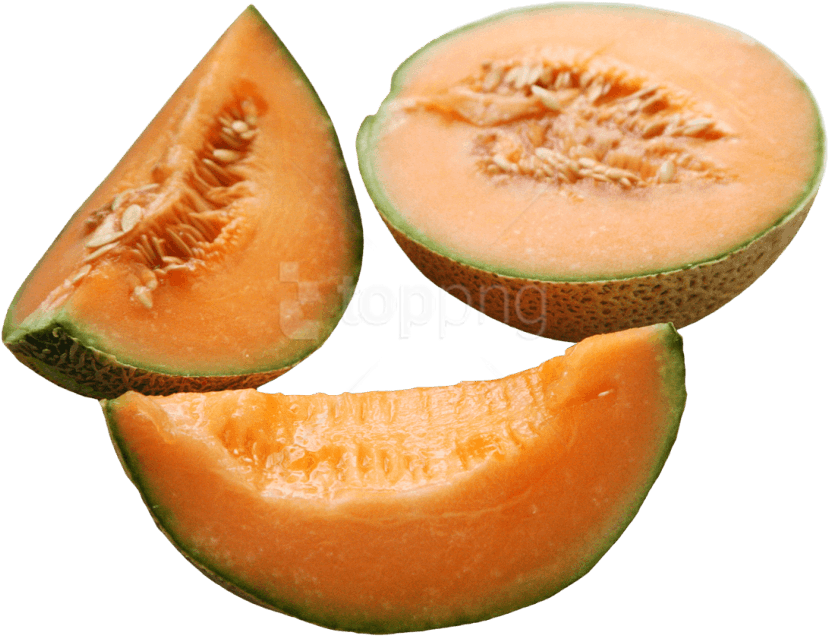 Cantaloupe Melon Slices Png - Melon Cantaloupe Png (850x664), Png Download