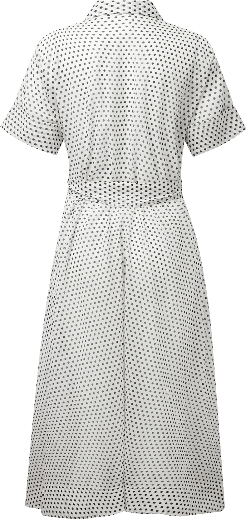 White Polka Dot Shirt Dress - Day Dress (1200x1740), Png Download