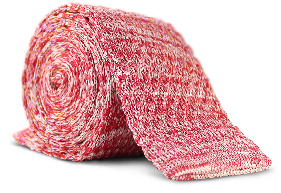 Dark Salmon Melange Knit Tie - Wool (900x900), Png Download