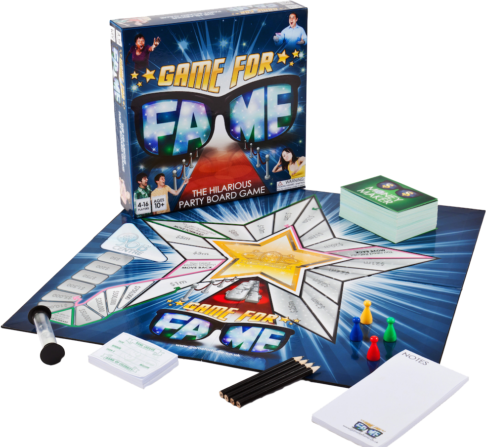 Party Board Game - Fame Game Board Game (1000x919), Png Download