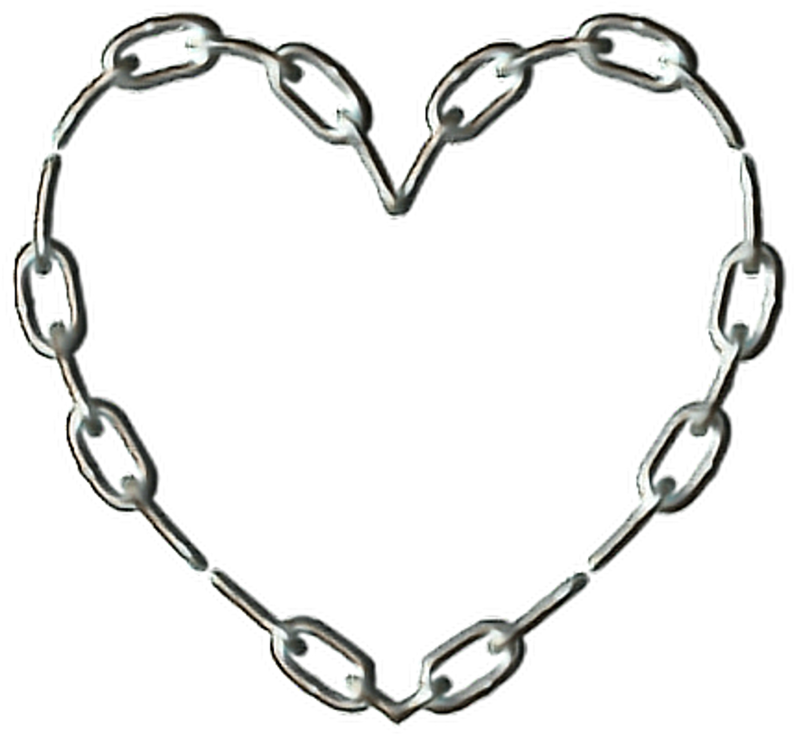 #heart #chain #goth #aesthetic #freetoedit - Heart Png (1024x1024), Png Download