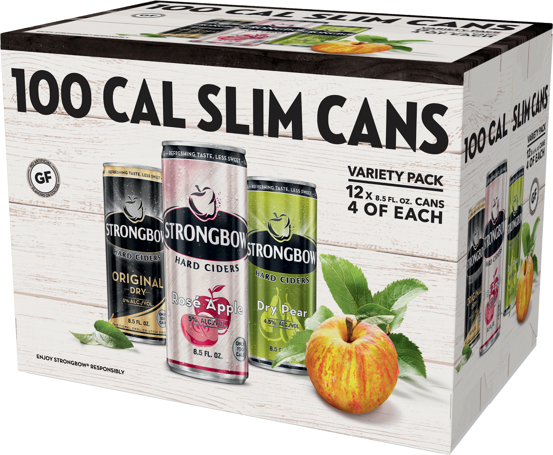Heineken Usa To Release Strongbow Hard Cider In 100-calorie - Strongbow 100 Cal Slim Cans (2113x1610), Png Download