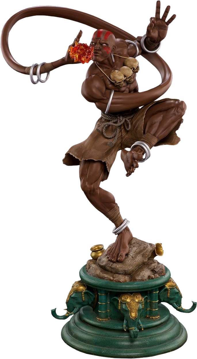 Dhalsim Classic Exclusive 1/4 Scale Ultra Statue - Dhalsim Street Fighter Statue (685x1249), Png Download