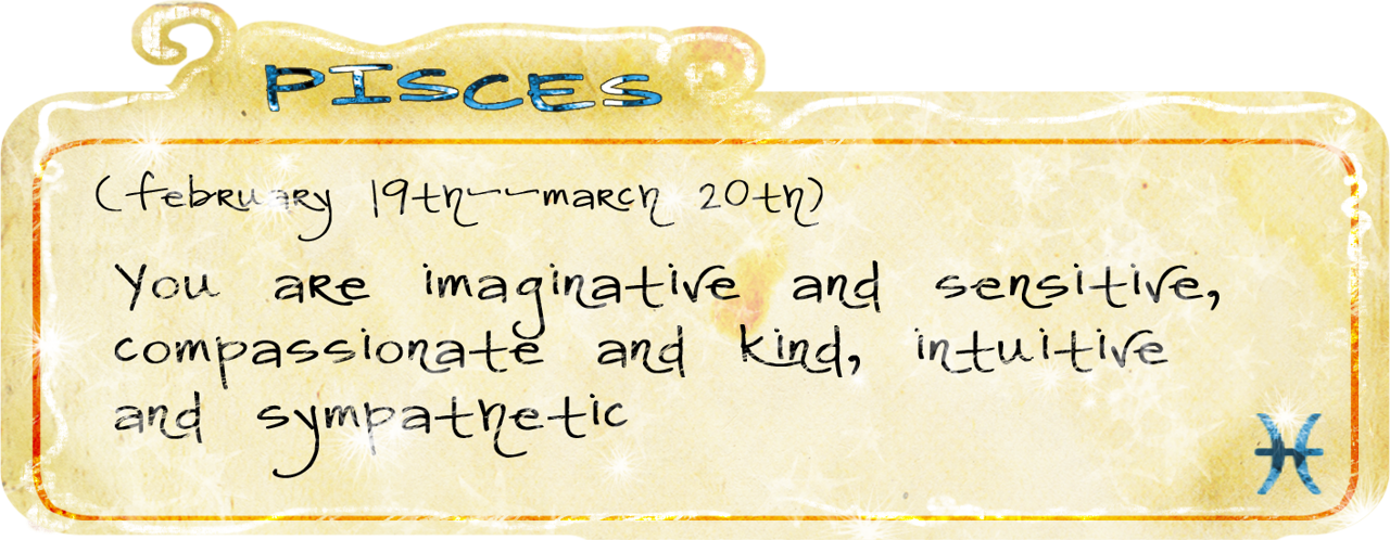 Pisces Piscean / The Fish - Handwriting (1280x498), Png Download