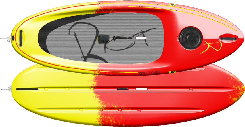 Streetfighter Plastic - Red Yellow - Sea Kayak (864x468), Png Download