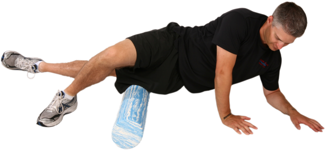 Foam Roller Clipart Png - Quad Foam Roller Stretch (935x623), Png Download