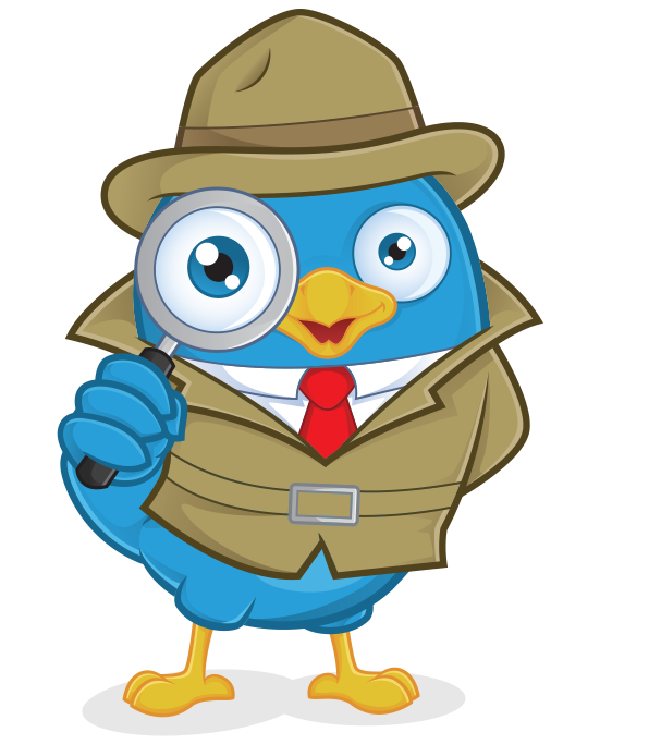Twitter Detective Square - Bird Detective (998x768), Png Download