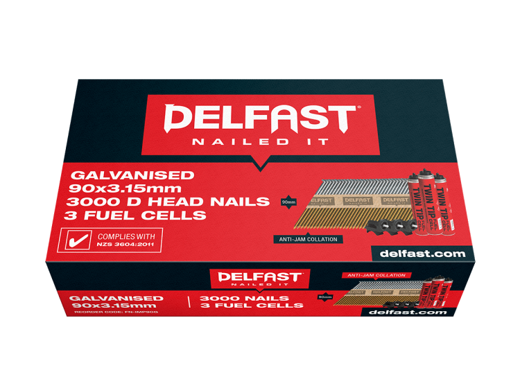 2003 Delfast D Head Nails 3000 Fuel Galvanised - Carmine (750x560), Png Download