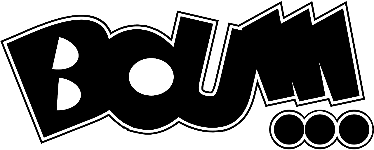 Comics Text Png Black And White (1280x640), Png Download