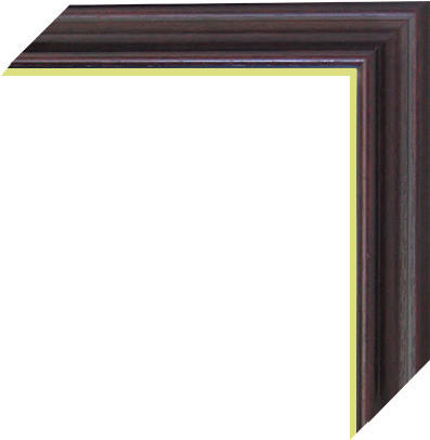 50 Mm Wood Frame With Gold Inlay - Picture Frame (554x555), Png Download