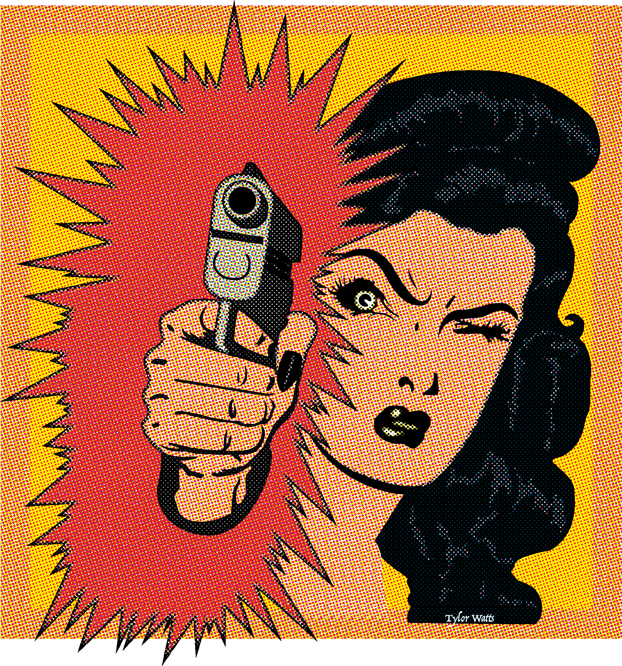 Vector Halftone Old Comic - Vintage Comic Women Art (2390x2541), Png Download