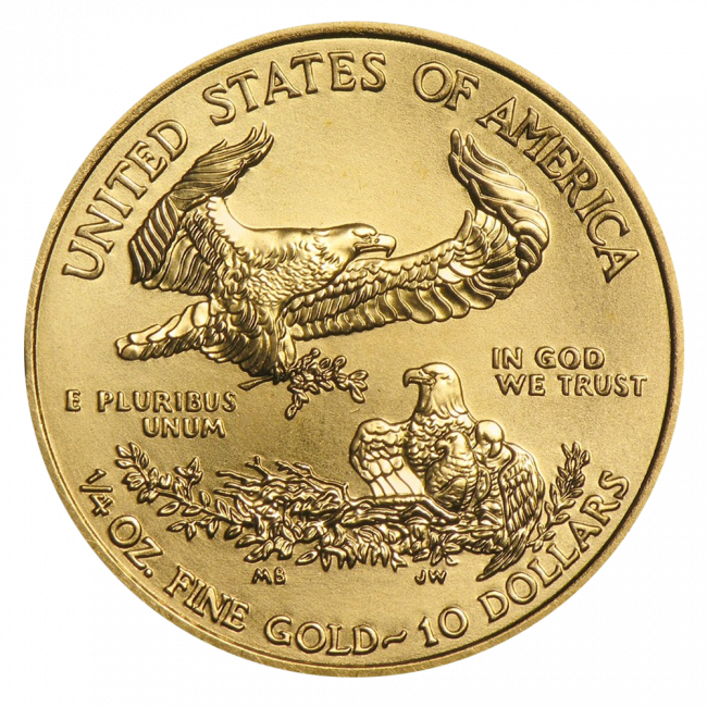 1/4 Oz American Eagle Gold Coin Front - United States Marine Corps Bicentennial 1975 (650x650), Png Download