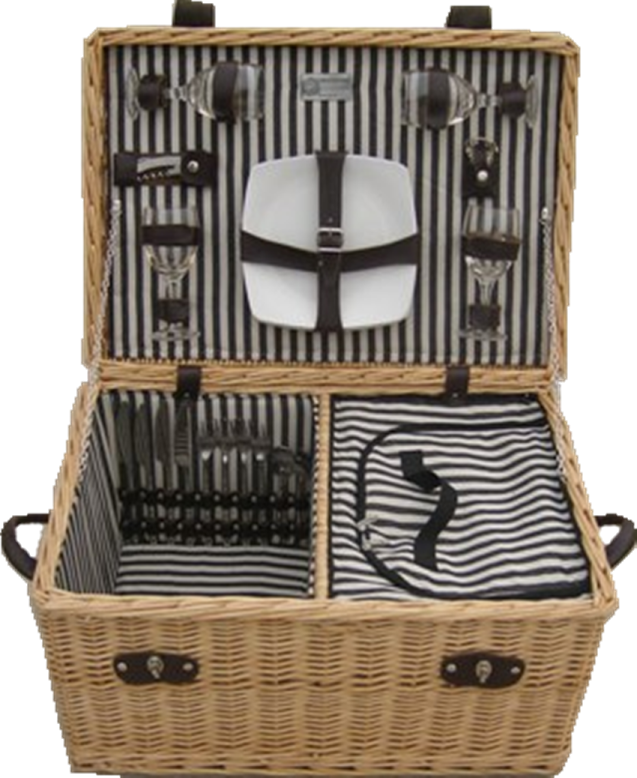 Picnic Basket (637x778), Png Download