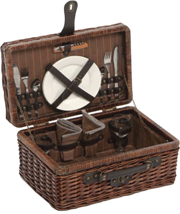 Willow Picnic Hamper - Picnic Basket (768x768), Png Download