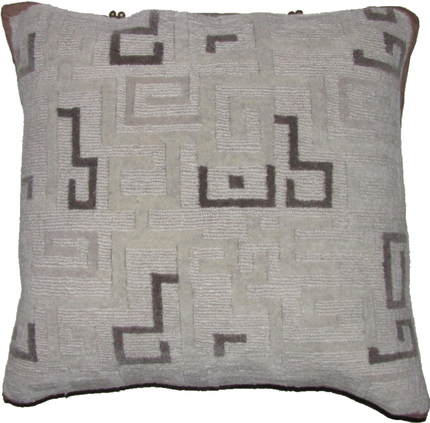 Maze Greys - Cushion (855x836), Png Download